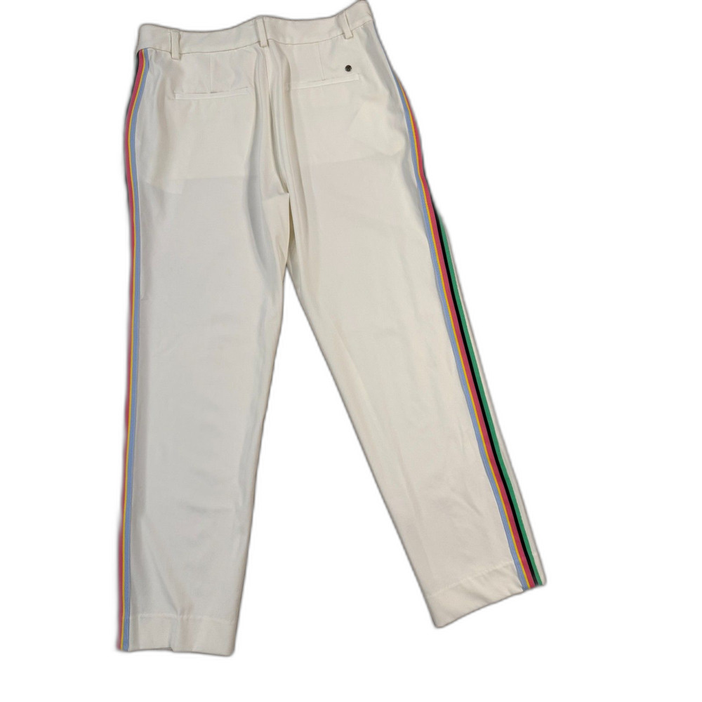 G/FORE Tux Luxe 4-Way Stretch Golf Pants Snow White Rainbow Stripe G4LS23B123 - Picture 3 of 5